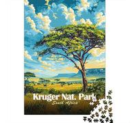 Kruger National Park, South Africa Travel Puzzle 1000 Pieces, Lakeside Architecture Scene, Decorative Artwork, Premium Paper Puzzle, Birthday Gift for Travel Lovers, 70x50cm/1000pcs