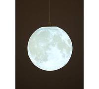 KRUIHAN 3D Moon Pendant Light E27 Moon Ceiling Light for Home Decor, 20CM