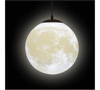 KRUIHAN 3D Print Moon Pendant Lights Ceilings, Creative Universe Planet Moon Ceiling Light, Night Lamp, Moon Lamp Ceiling, Ceiling Lamp Moon for Restaurant, Bar, Living Room, Children's Room, Bedroom,