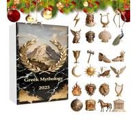 Krujecnt 2025 Greek Mythology Advent Countdown Calendar - 24 Days Of Ancient Legends, Unfold A Mythical Surprise Each Day, Acrylic Ornaments With Gods & Symbols For Adults & Teens