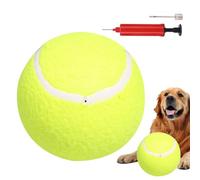 Krujecnt Big Tennis Ball Dog Toy,Portable Oversized Tennis Ball Inflatable - Kids Play Balls, Puppy Ball Toys, Dog Interactive Toy, Funny Pet Chew Toy for Small Medium Large Dogs