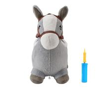 Krujecnt Bouncing Horse, Toddler Hopping Horse Inflatable Animal, Interactive 2-5 Years Old Plush Toy for Boys Girls Preschoolers Playground Park Lawn