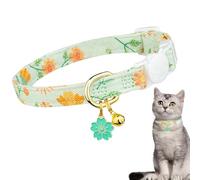 Krujecnt Cat Collar with Bells,Cute Flower Pendant Break Away Collar - Adjustable Safety Buckle Cat Collar, Outdoor Pet Collar, Breakaway Collar for Pet Accessories