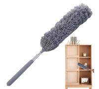 Krujecnt Ceiling Duster with Extension - Flexible Dust Cleaning Tool | Cobweb Duster with Telescoping, Spider Web Brush & Ceiling Duster for Blinds Furniture
