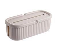 Krujecnt Cord Storage Box - Desk Cord Management Storage Box | Socket Bin Safety Case for Daily Living Room Kitchen Apartment TV Desk Bedroom Home Workplace Travel