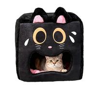 Krujecnt Detachable Winter Cat Bed - 38cm Warm Pet House For Cats Up To 7.5kg | Thick Insulated Pet Bed With Removable Cushion, Easy To Clean, All-Season Use