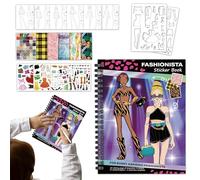 Krujecnt Fashion Sticker Book,Reusable Dress-up Creativity Sticker Book | Interactive Educational Toys for Preschool Kids Teens Boys Girls Teachers Classroom Home Travel Playtime