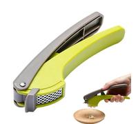 Krujecnt Garlic Press, Efficient Garlic Dicer with Comfort Grip Handle, Stainless Steel Garlic Crusher, Garlic Mincer Chopper, durabIe Heavy Duty Garlic Presser, Kitchen Tool (Random Color)