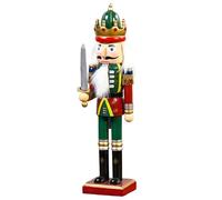 Krujecnt Nutcrackers Christmas Decorations, Wooden Ornaments Christmas Nutcracker Soldier, Holiday Nut Cracker Puppet Party Supplies for Dining Table Home Display Window Mantelpiece Shelf Party