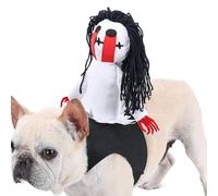 Krujecnt Pet Outfit - Halloween Dress-Up Pet Costumes,Dog Halloween Cosplay Costume, Novelty Halloween Pet Ghost Saddle Costumes for Festival