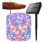 Krujecnt Solar Powered String Lights - Star Solar Power String Lights Outdoor,Ambient Lighting Christmas Decorations for Garden Fence Patio Yard Camping Halloween Party