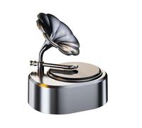 Krujecnt Vintage Solar-Powered Gramophone Car Air Freshener - Rotating Turntable Design With UV-Resistant Coating | Classic Phonograph Style For Dashboard Decor