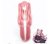 Krul Tepes 100CM Long Straight Wig Owari no Seraph Of The End Synthetic Hair Anime Cosplay Wig Ponytail Wigs