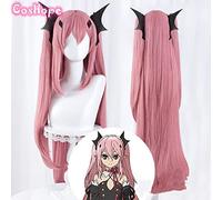 Krul Tepes Cosplay Seraph of The End Cosplay Women Long 90cm Pink Wig Cosplay Anime Cosplay Wigs Heat Resistant Synthetic Wigs Cosplay Anime Wig Coser