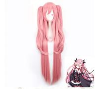Krul Tepes Wig Owari No Seraph Of The End Synthetic Hair Anime Cosplay Wig Ponytail Wigs 100Cm Long Straight
