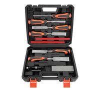 Kruluuvia 10Pcs Anti-Knock Woodworking Chisel Flat Flat Shovel Woodworking Chisel Slotted Wood Chisel Maintenance Kit Easy Install