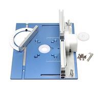 Kruluuvia 1Set Router Table Insert Plate Woodworking Trimmer Electric Wood Milling Flip Plate Woodworking Tool Aluminum Alloy with Miter Gauge for DIY Working Bench