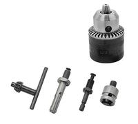 Kruluuvia 5Pcs 1.5-10mm 3/8-24UNF Drill Chuck Set Drill Adapter Changed Impact Wrench Into Eletric Drill Chuck Drill Tool Kits