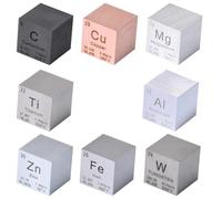 Kruluuvia 8 Piece Elements-Cube Set 1Inch Tungsten-Cube Periodic-Table of Elements Metal for Teaching, Gift, Collection