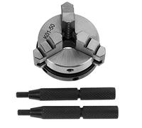 Kruluuvia Lathe Chuck K01 50 Self-Centering Mini Lathe Chuck 3 Jaw Wood Lathe Tool