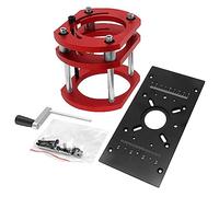 Kruluuvia Router Lift with Fixed Base-Router Insert Plate-Woodworking Universal Router Lift Base for 65mm Dia Router Motor-Black