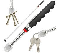 KRUMAD Telescopic Magnet Tool - Extendable Magnetic Lifter with 16 lb Magnetic Force - Stainless Steel and Zinc Alloy Magnetic Rod for Workshop, Car and Household - Magnet Pick Up Tool 18.2 to 77.5 cm