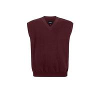 Krumba Men Oversized Sweater Vest: Plus Size Big Tall V Neck Cotton Pullover, Burgundy, 4XL