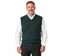 Krumba Mens Cotton Jumper Gilet: Lightweight V-Neck Knit Green 6XL