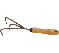 Krumpholz Hand Harrow with 3 Forged Tines and Ash Handle - 1 item