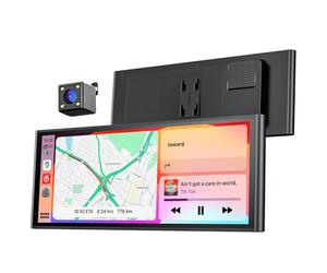 Krunia 9.26" Wireless Portable Car Play Screen for Apple CarPlay & Android Auto, OTA Updates, Backup Camera, Mirror Link, 5.0 Bluetooth, Voice Control, GPS Navigation, FM