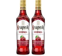 Krupnik Cherry - Luscious Polish Cherry Vodka Liqueur with Perfectly Balanced Sweetness & Tartness 28% ABV 50cl (Pack of 2)