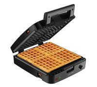 KRUPS Belgian Waffle Maker, Waffle Maker with Removable Plates, 4 Slices, Silver/Black