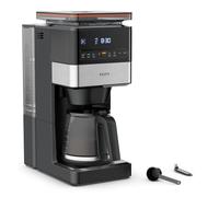 Krups Grind Aroma XL Filter Coffee Machine, Removable Cone Grinder, Digital Control Panel, XL Capacity (1.5 L), Keep Warm Function, Glass Jug, Black/Stainless Steel, KM842810