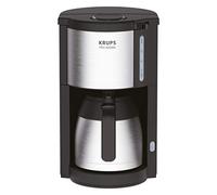 KRUPS KM305D ProAroma Drip Coffee Maker | Stainless Steel Vacuum Jug | Automatic Shut-Off | 10-15 Cups | 800 W | 1.25 L Water Tank | Black/Stainless Steel