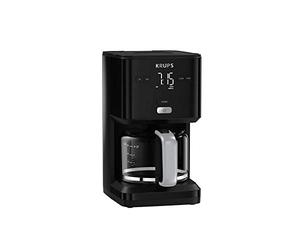KRUPS KM6008 Smart'n Light Coffee Maker Filter | Intuitive Display | 1.25 Litre Capacity for Up to 15 Cups of Coffee | Automatic Shut-Off Function | Drip Stop | 24 Hour Timer | Black