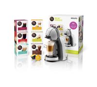KRUPS Nescaf? Dolce Gusto Mini Me, Single Serve Capsule Coffee Machine Starter Kit, Including 6 boxes of Coffee Pods, KP123B41, Arctic Grey and Black