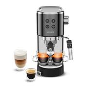 KRUPS Virtuoso+ Espresso Pump Machine, 15 Barista, Thermoblock, Stainless Steel, Steam Nozzle, Automatic Shut-off, Espresso & Cappuccino, Barista Quality, Steam Nozzle XP444G10