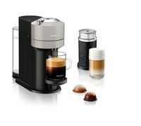 Krups XN911B Nespresso Vertuo Next coffee capsule machine + Aeroccino milk frother | 1.1 L water tank | capsule recognition by barcode | 5 cup sizes | made from 54% recycled plastic | light grey
