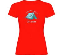 Kruskis Anything Like Camp Short Sleeve T-shirt Red M Woman