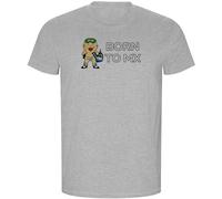 Kruskis Born To Mx Eco Short Sleeve T-shirt Grey 2XL Men