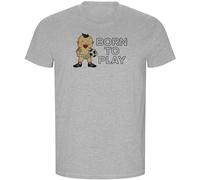 Kruskis Born To Play Football Eco Short Sleeve T-shirt Grey M Men