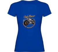 Kruskis Cafe Racer Short Sleeve T-shirt Blue 2XL Woman