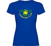Kruskis Campfire Club Short Sleeve T-shirt Blue L Woman