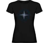 Kruskis Compass Rose Short Sleeve T-shirt Black L Woman