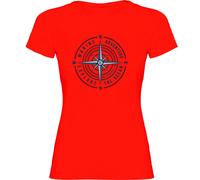 Kruskis Compass Rose Short Sleeve T-shirt Red S Woman