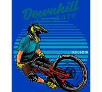 Kruskis Downhill Adventure Short Sleeve T-shirt Blue 2XL Woman 2XL Royal Blue