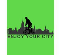 Kruskis Enjoy Your City Short Sleeve T-shirt Green 2XL Woman 2XL Light Green