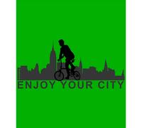 Kruskis Enjoy Your City Short Sleeve T-shirt Green L Men L Green