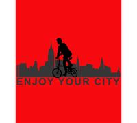 Kruskis Enjoy Your City Short Sleeve T-shirt Red 2XL Woman 2XL Red