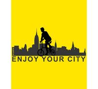 Kruskis Enjoy Your City Short Sleeve T-shirt Yellow 2XL Woman 2XL Yellow